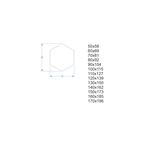 Lustro o geometrycznym kształcie w ramie – HEXA W RAMIE